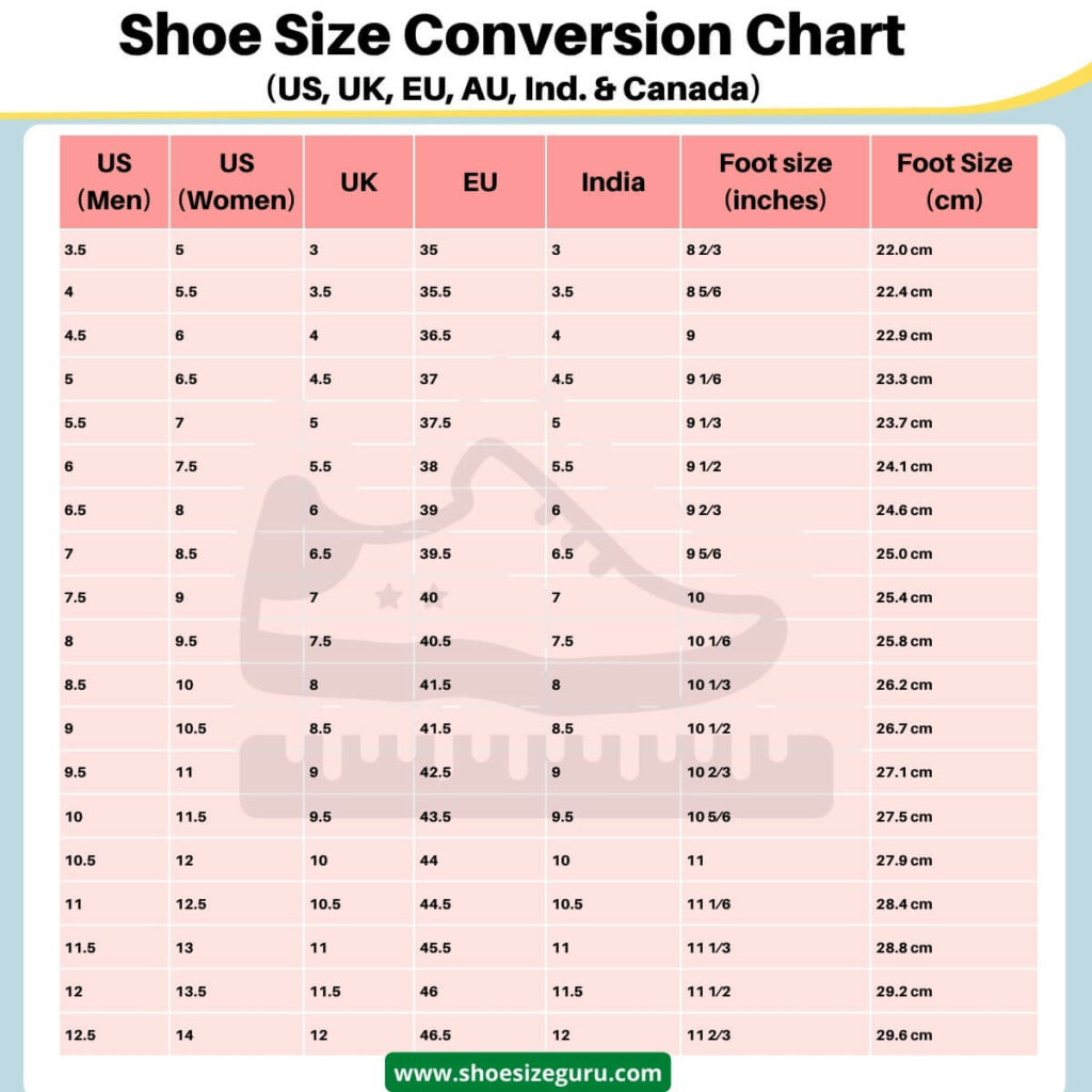 Men s shoe size conversion on sale chart us to european