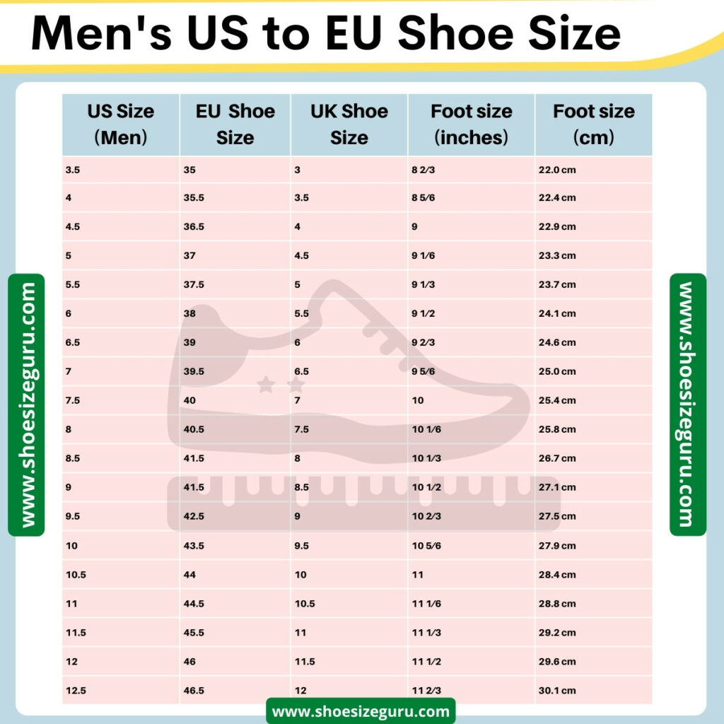 schuhgröße 10 5 us in eu herren