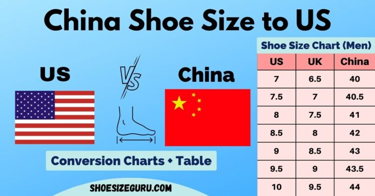 Chinese shoe size to us
