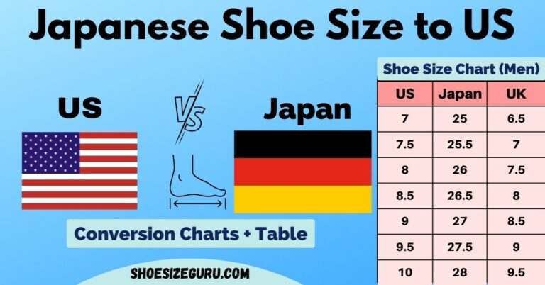 Japanese Shoe Size to US: (Sizing Guide + Charts)
