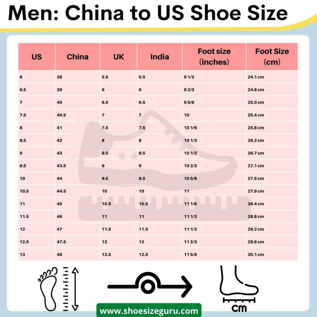 Chinese Shoe Size to US: (Conversion Chart + Guide)