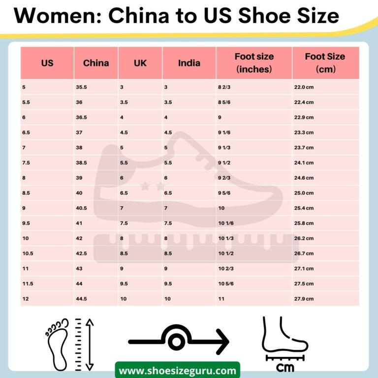 Chinese Shoe Size to US: (Conversion Chart + Guide)