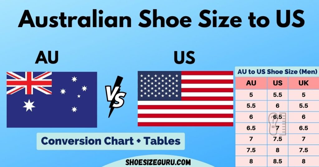 Australian Shoe Size To Us Conversion Chart Guide 1307