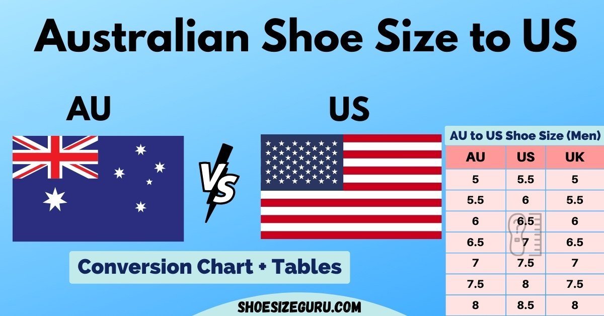 Australian Shoe Size To US Conversion Chart Guide 