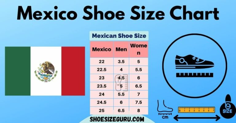 Mexico Shoe Size chart