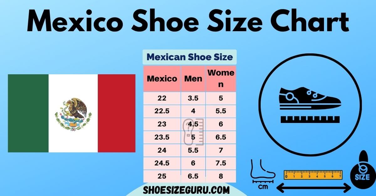 Mexico Shoe Size Conversion Chart (Men, Women & Kids)