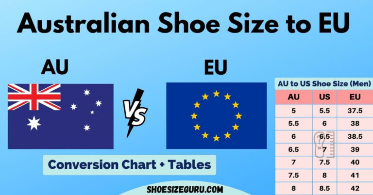 australian shoe size to european