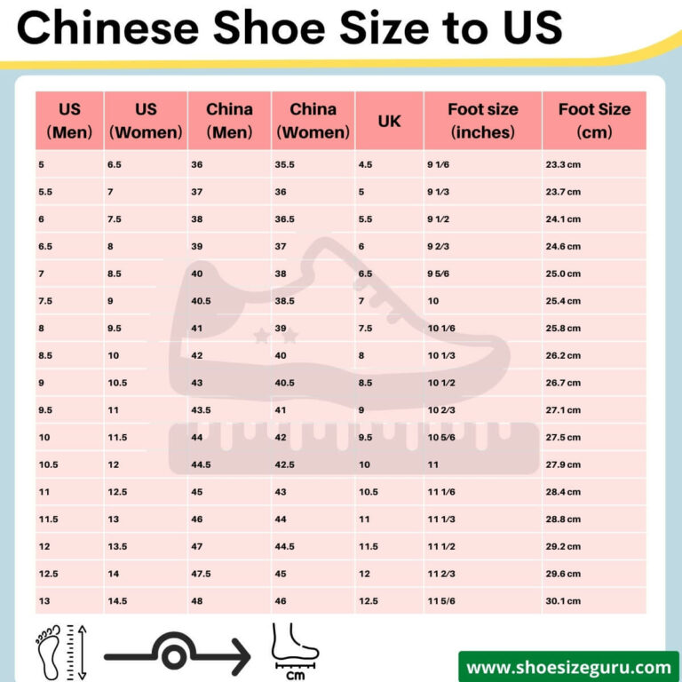 Chinese Shoe Size Chart: (Conversion Guide + Charts)