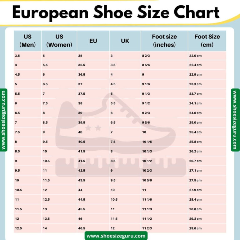 European Shoe Size Conversion Chart » US | UK | Philippines