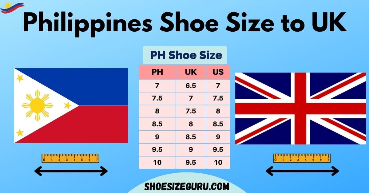 convert philippine shoe size to uk