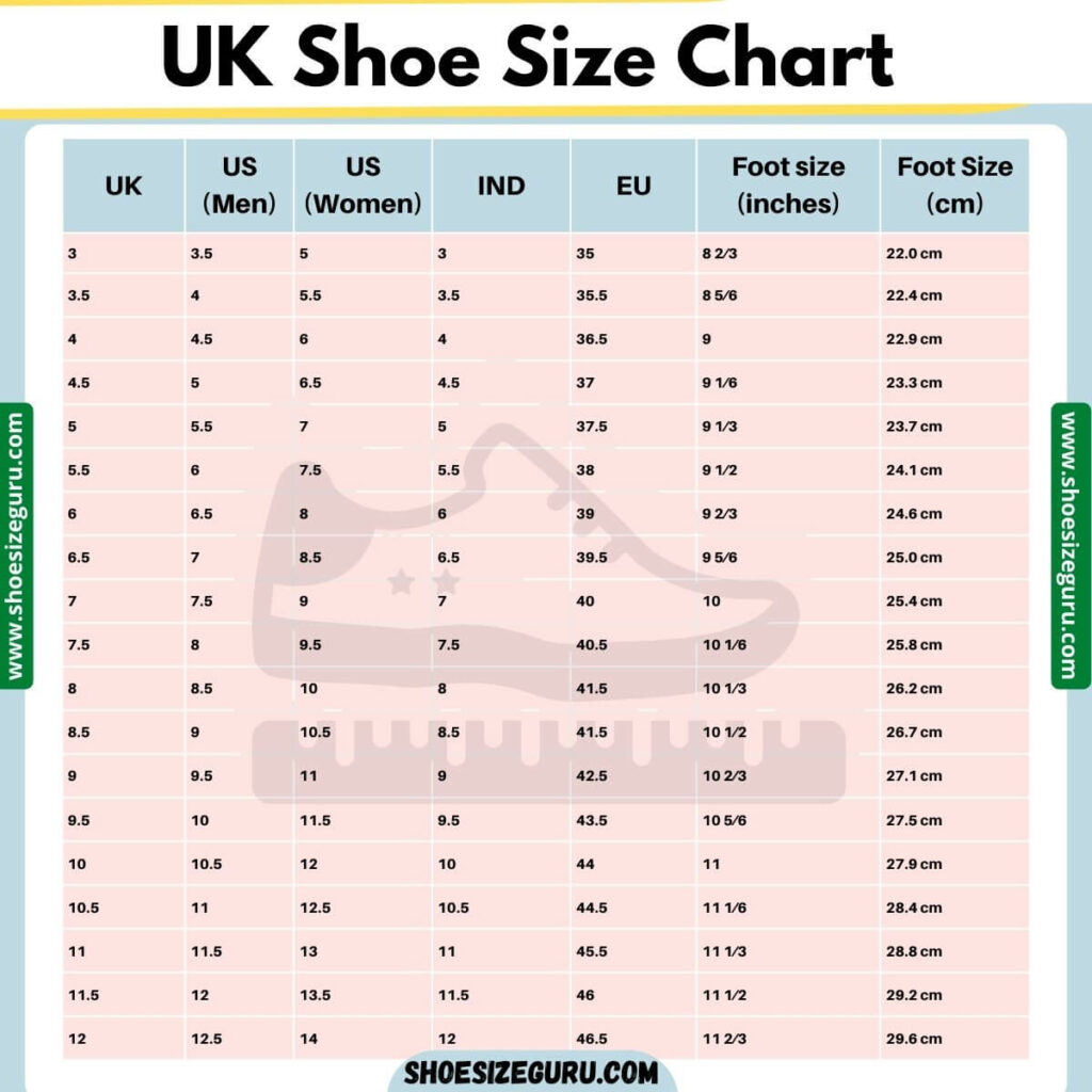 UK Shoe Size Chart