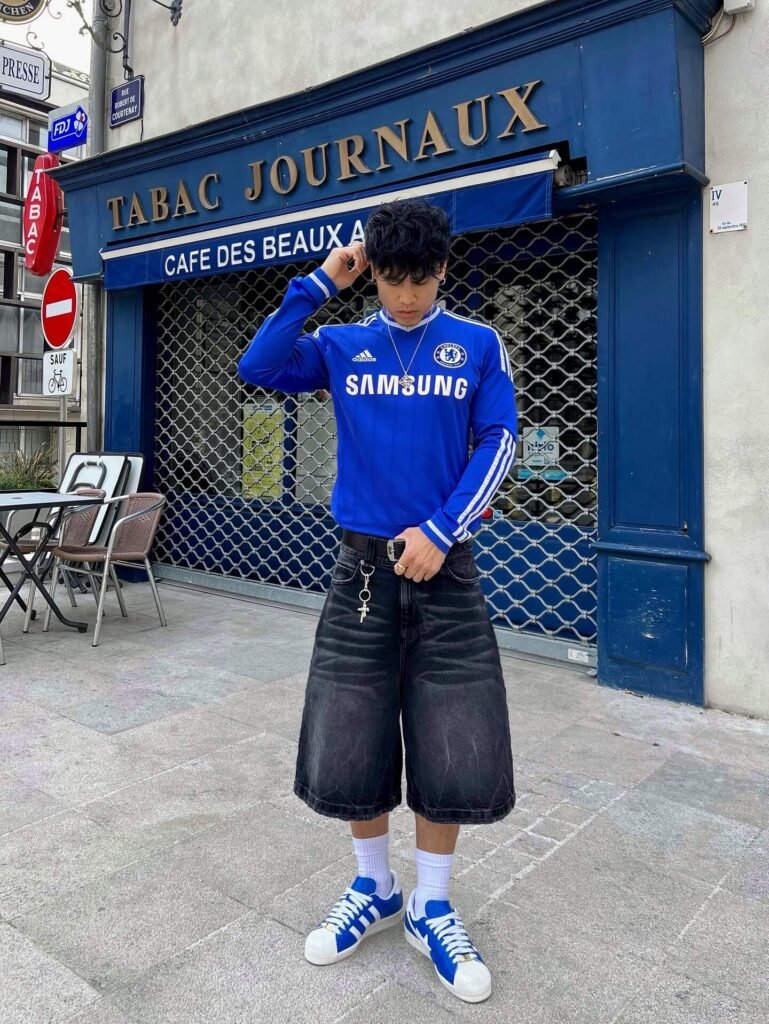 Vintage Trainers with jorts for men