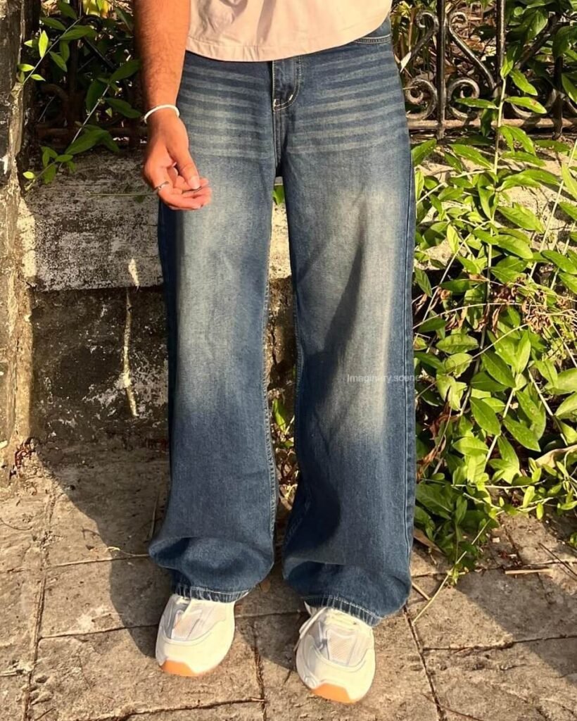 White Chunky Sneakers With Blue Jeans